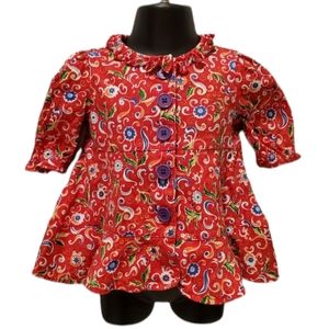Hanna Andersson Red Floral Dress 50